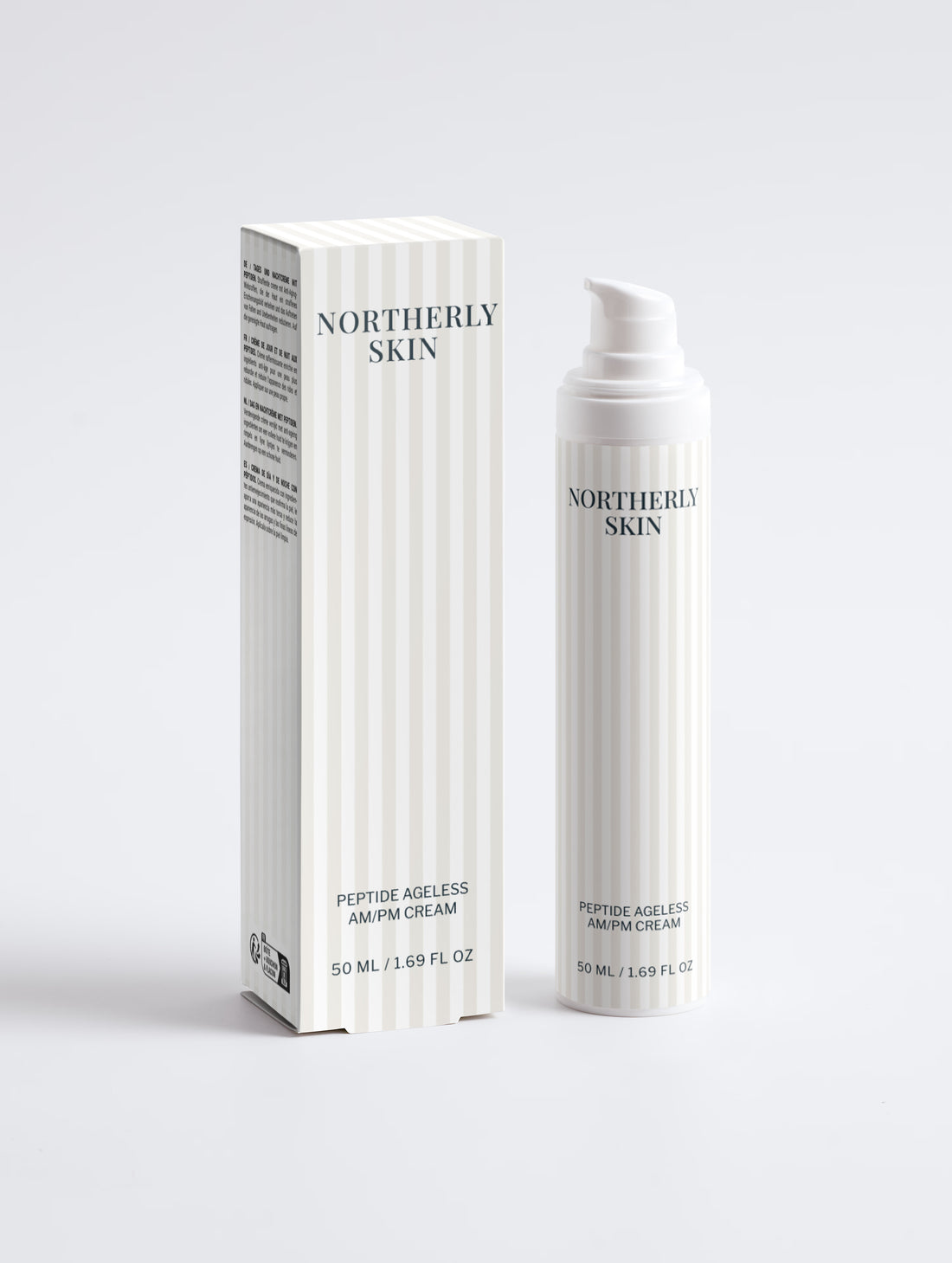 The cream bottle beside its carton