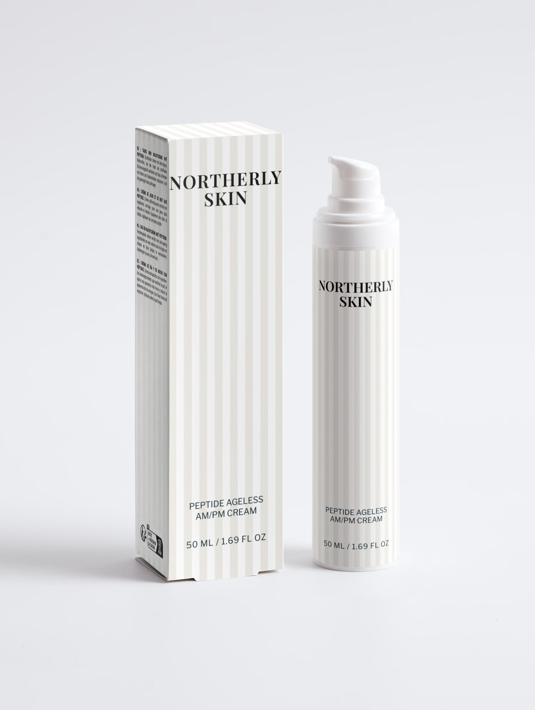 The cream bottle beside its carton