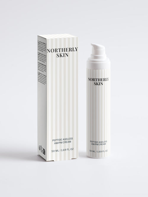 The cream bottle beside its carton