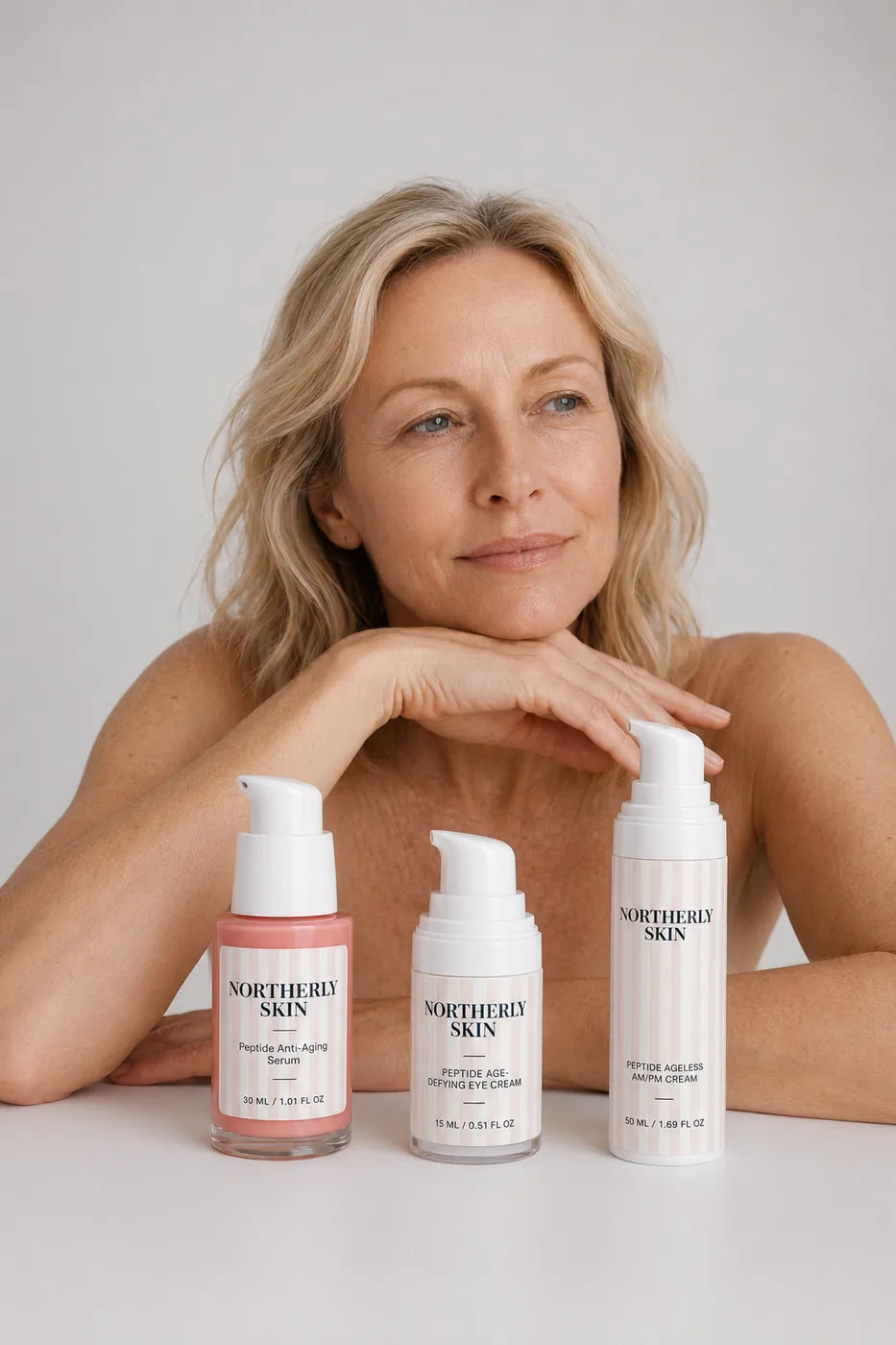 The three Northerly Skin products on a table